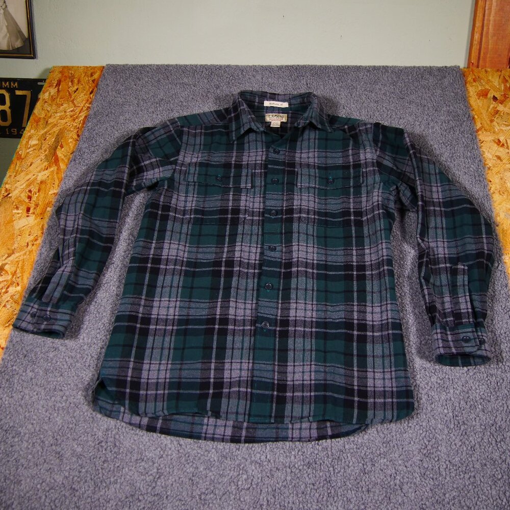 L.L. Bean Plaid Flannel Shirt Mens Medium